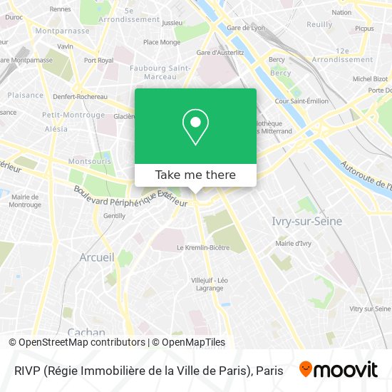 RIVP (Régie Immobilière de la Ville de Paris) map