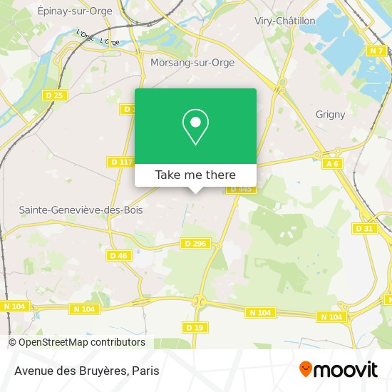 Avenue des Bruyères map