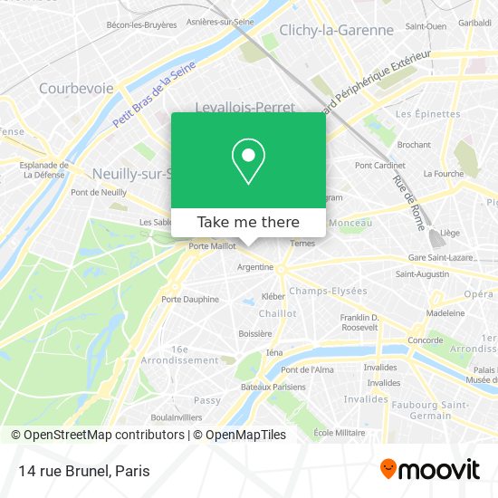 14 rue Brunel map