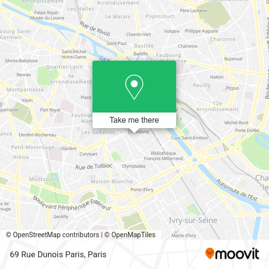 69 Rue Dunois Paris map
