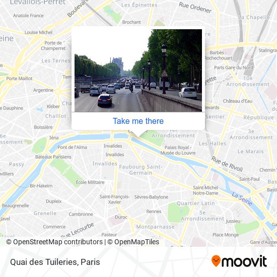 Mapa Quai des Tuileries