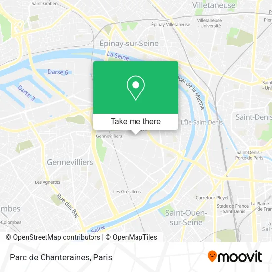 Parc de Chanteraines map