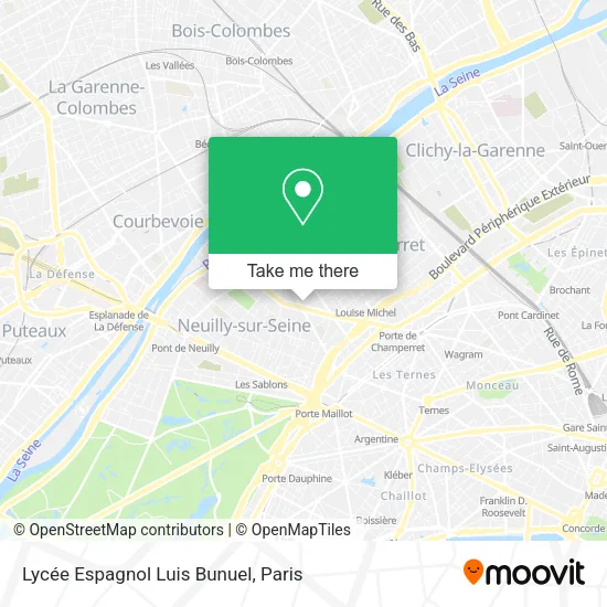 Lycée Espagnol Luis Bunuel map
