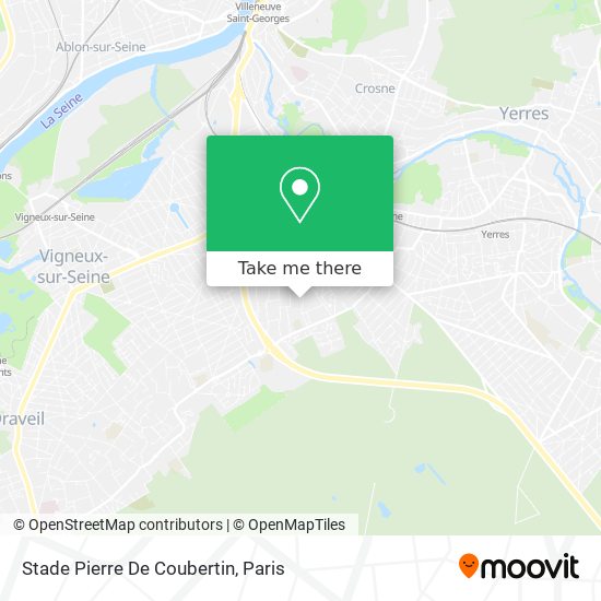 Mapa Stade Pierre De Coubertin