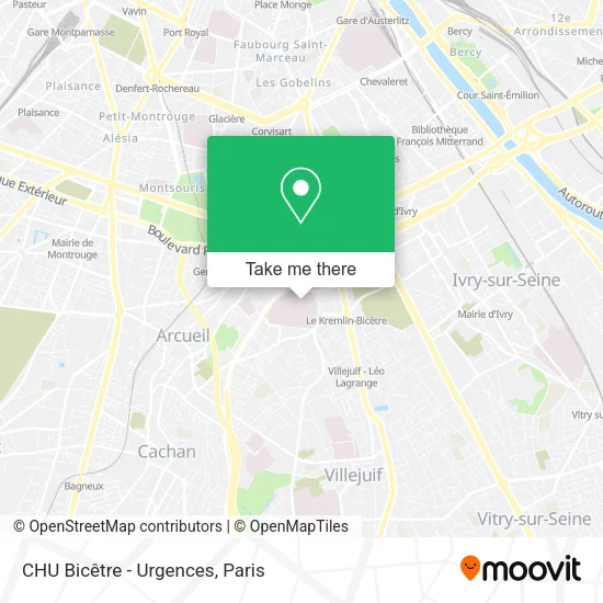 CHU Bicêtre - Urgences map