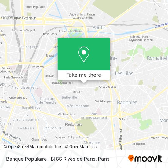 Mapa Banque Populaire - BICS Rives de Paris