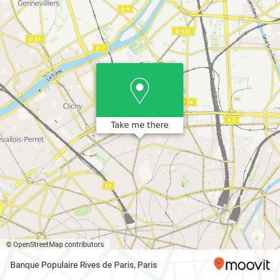 Banque Populaire Rives de Paris map