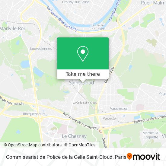 Mapa Commissariat de Police de la Celle Saint-Cloud