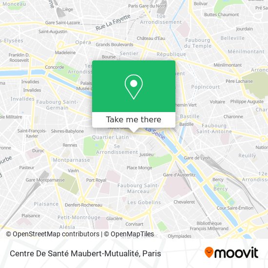 Mapa Centre De Santé Maubert-Mutualité