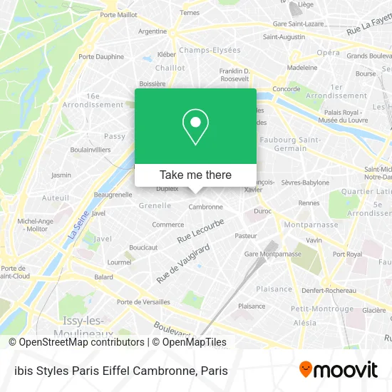 ibis Styles Paris Eiffel Cambronne map