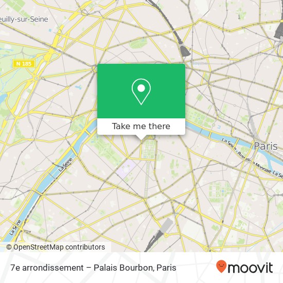 Mapa 7e arrondissement – Palais Bourbon