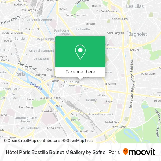 Hôtel Paris Bastille Boutet MGallery by Sofitel map