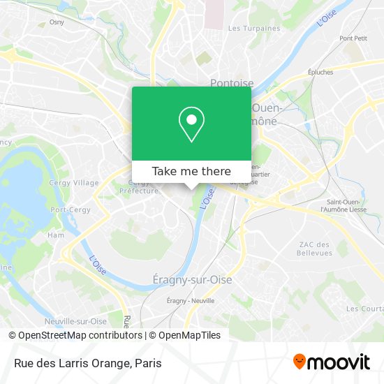 Mapa Rue des Larris Orange