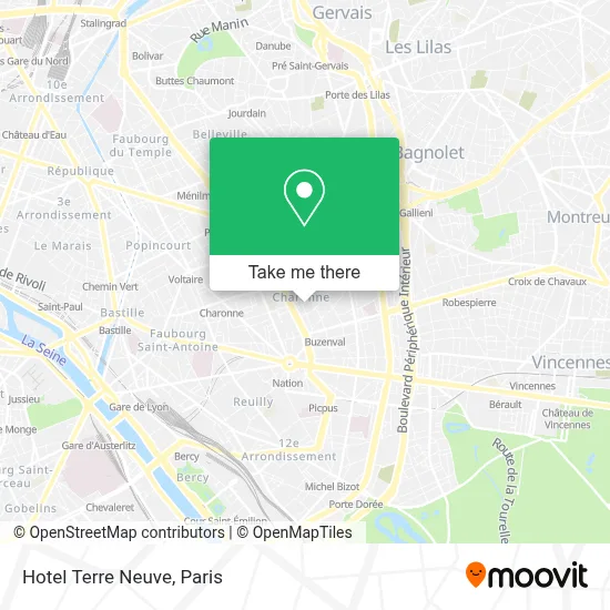Hotel Terre Neuve map