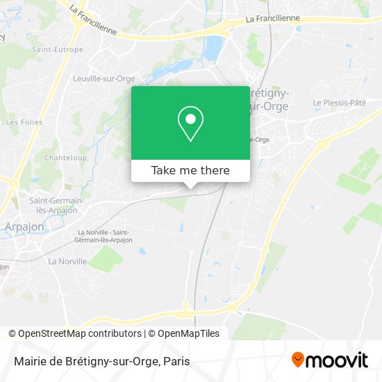 Mairie de Brétigny-sur-Orge map