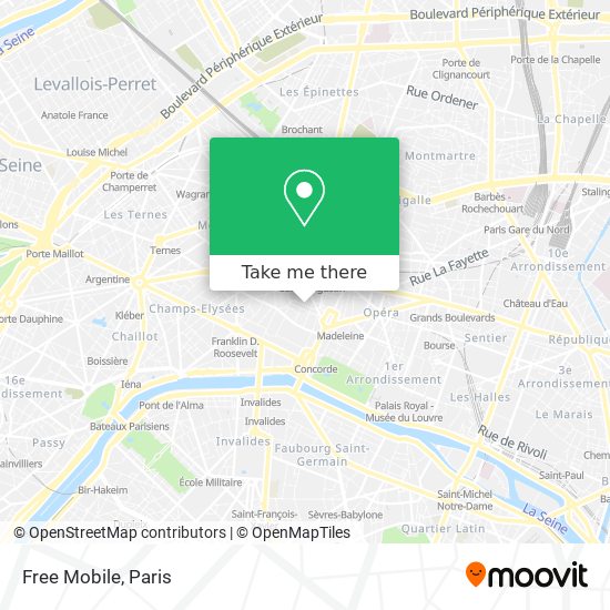 Mapa Free Mobile