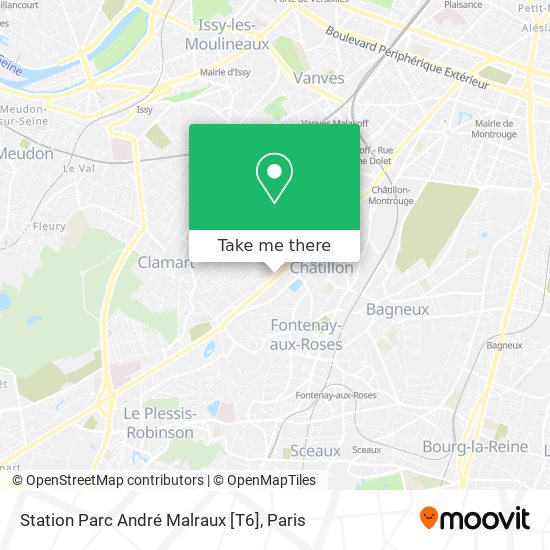 Station Parc André Malraux [T6] map