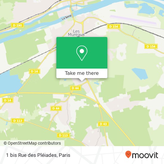 Mapa 1 bis Rue des Pléiades