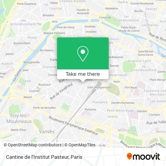 Cantine de l'Institut Pasteur map