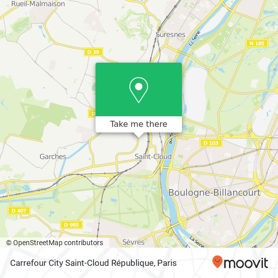 Mapa Carrefour City Saint-Cloud République
