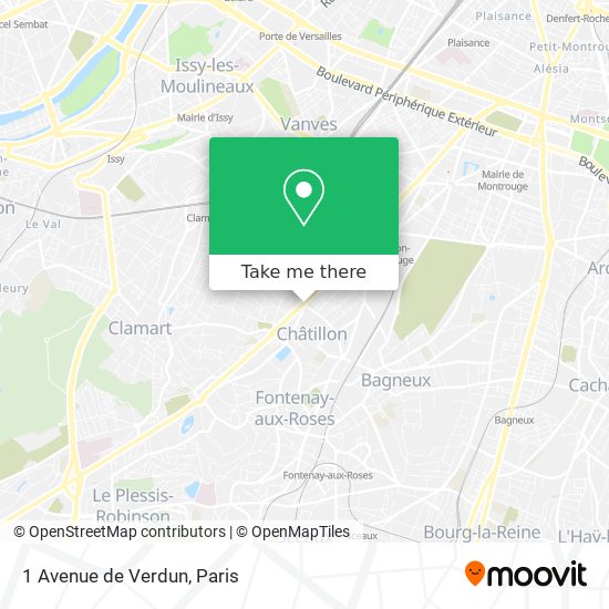 Mapa 1 Avenue de Verdun