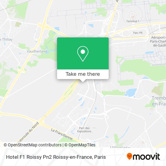Mapa Hotel F1 Roissy Pn2 Roissy-en-France