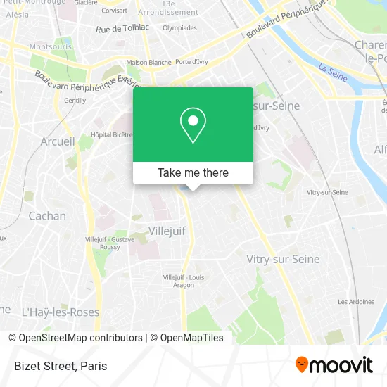 Rue Bizet map