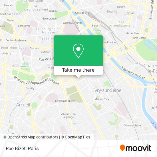 Mapa Rue Bizet