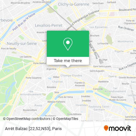Arrêt Balzac [22,52,N53] map