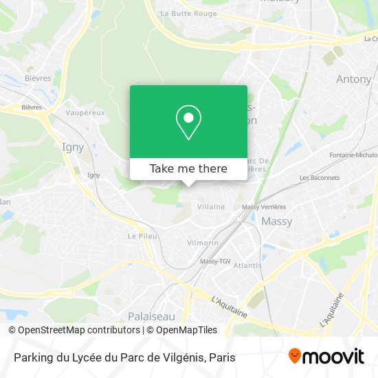 Parking du Lycée du Parc de Vilgénis map