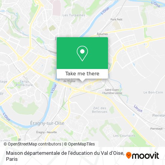 Mapa Maison départementale de l’éducation du Val d'Oise