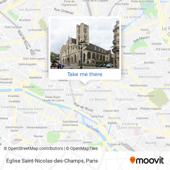 Mapa Église Saint-Nicolas-des-Champs