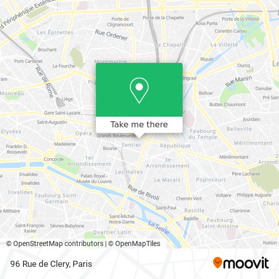 96 Rue de Clery map