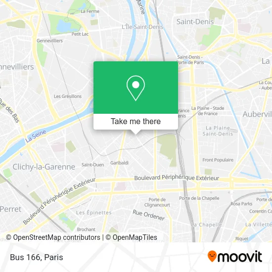 Bus 166 map