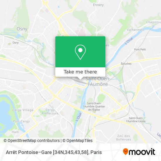Arrêt Pontoise–Gare [34N,34S,43,58] map