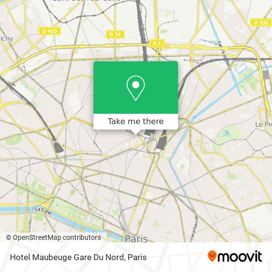 Mapa Hotel Maubeuge Gare Du Nord