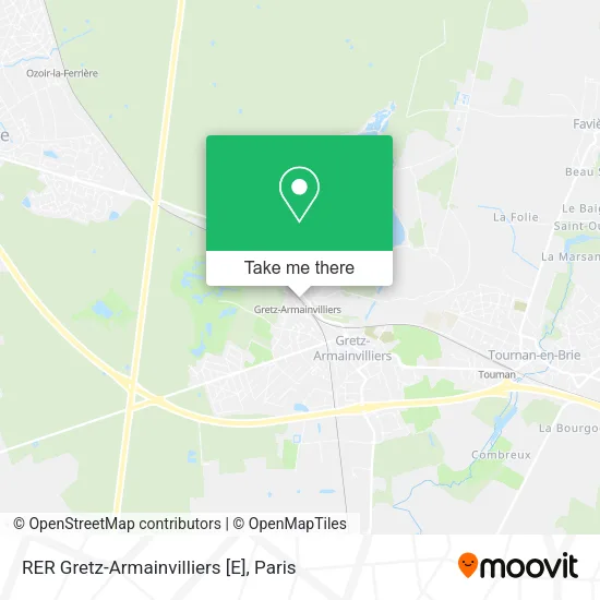 RER Gretz-Armainvilliers [E] map