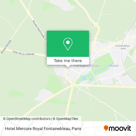 Mapa Hotel Mercure Royal Fontainebleau