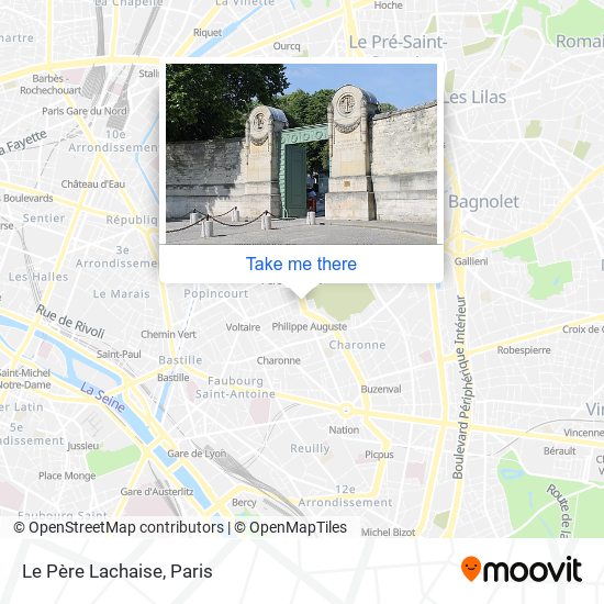 Mapa Le Père Lachaise