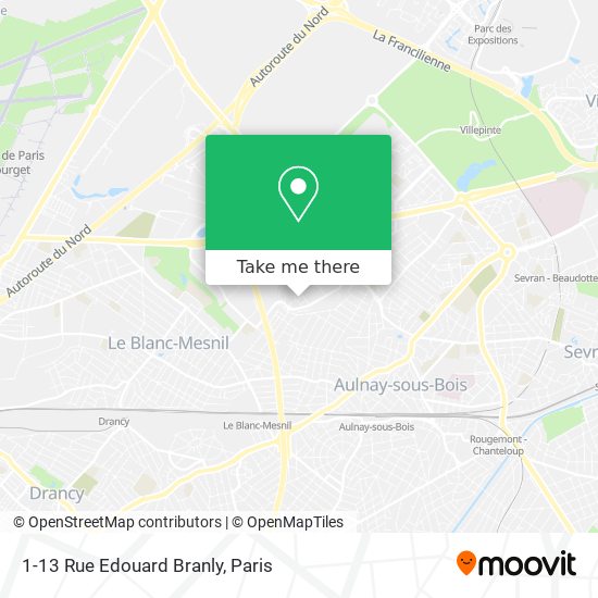Mapa 1-13 Rue Edouard Branly
