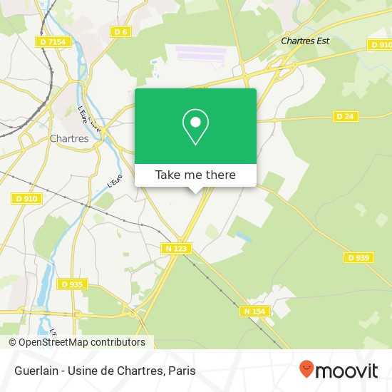Mapa Guerlain - Usine de Chartres
