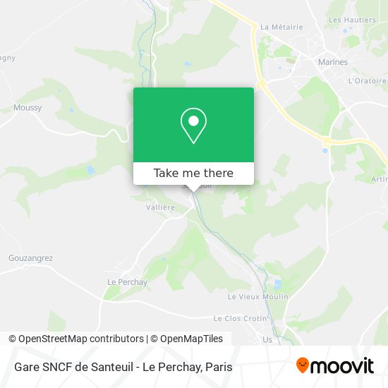 Mapa Gare SNCF de Santeuil - Le Perchay