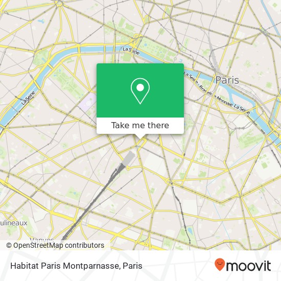 Mapa Habitat Paris Montparnasse