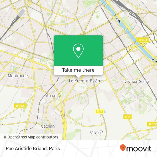 Mapa Rue Aristide Briand