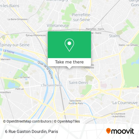 Mapa 6 Rue Gaston Dourdin