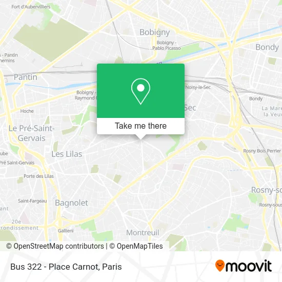 Bus 322 - Place Carnot map