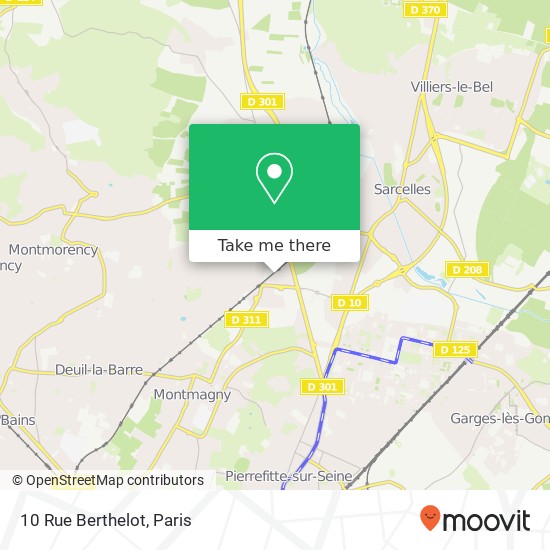 Mapa 10 Rue Berthelot