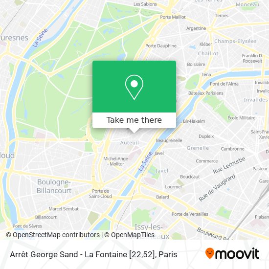 Mapa Arrêt George Sand - La Fontaine [22,52]