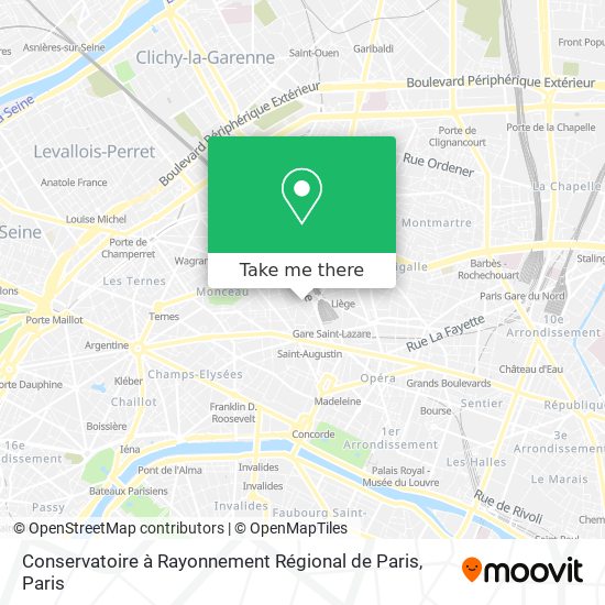 Conservatoire à Rayonnement Régional de Paris map