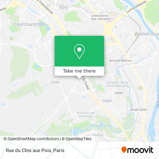 Mapa Rue du Clos aux Pois